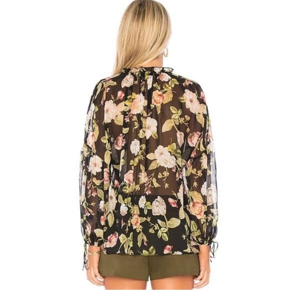 Alice + Olivia Julius Floral Silk Top - Picture 2 of 12
